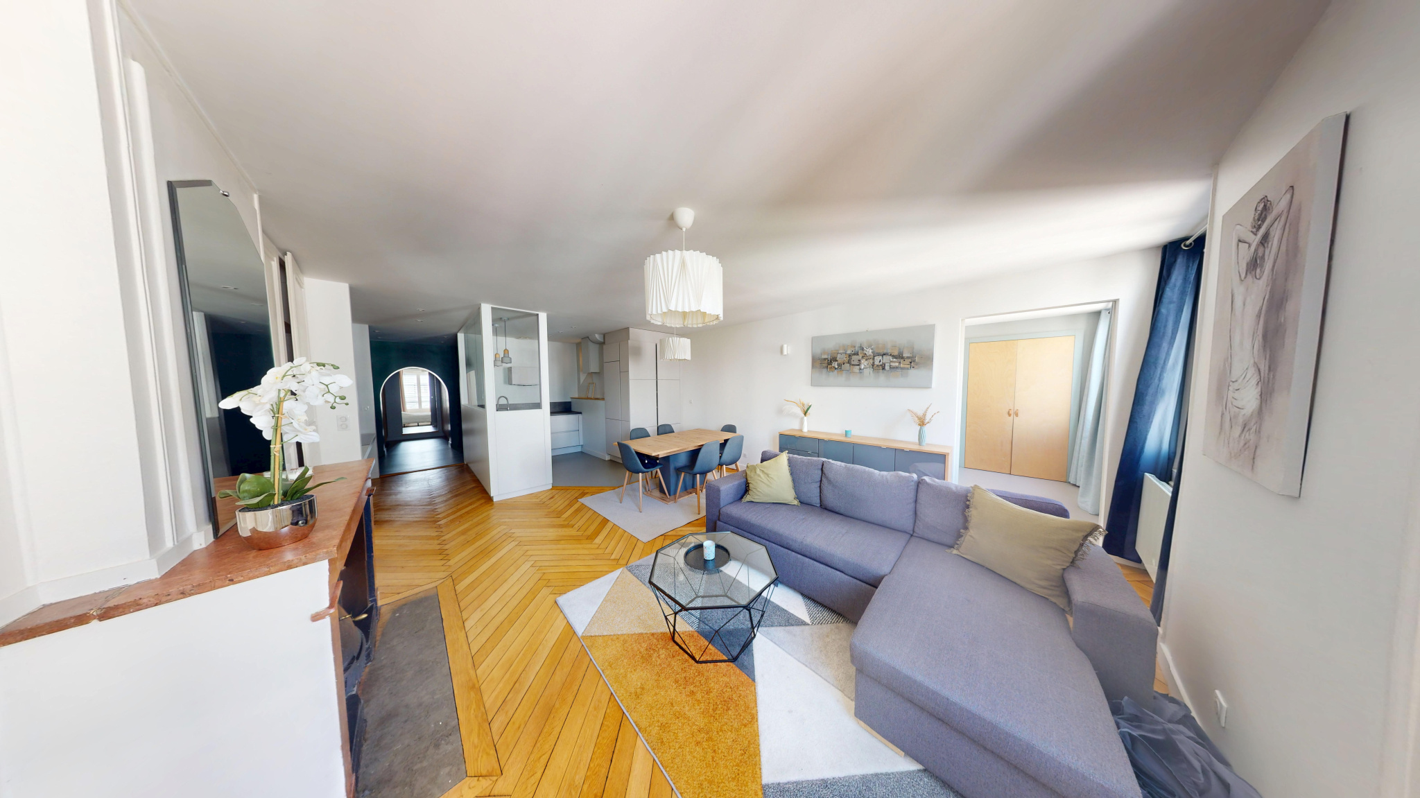 Colocation acceptée - Appartement meublé 3 pièces -  83,01 m2 - Lyon 3ème